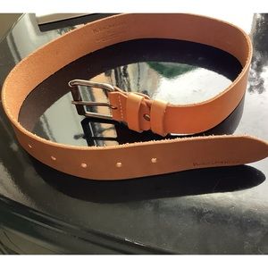 Nudie jeans tan leather belt.